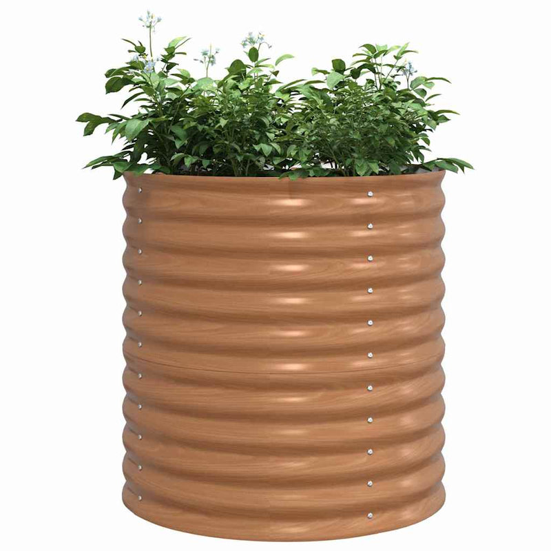 vidaXL Garden Raised Bed Brown 80 x 80 x 81 cm Steel