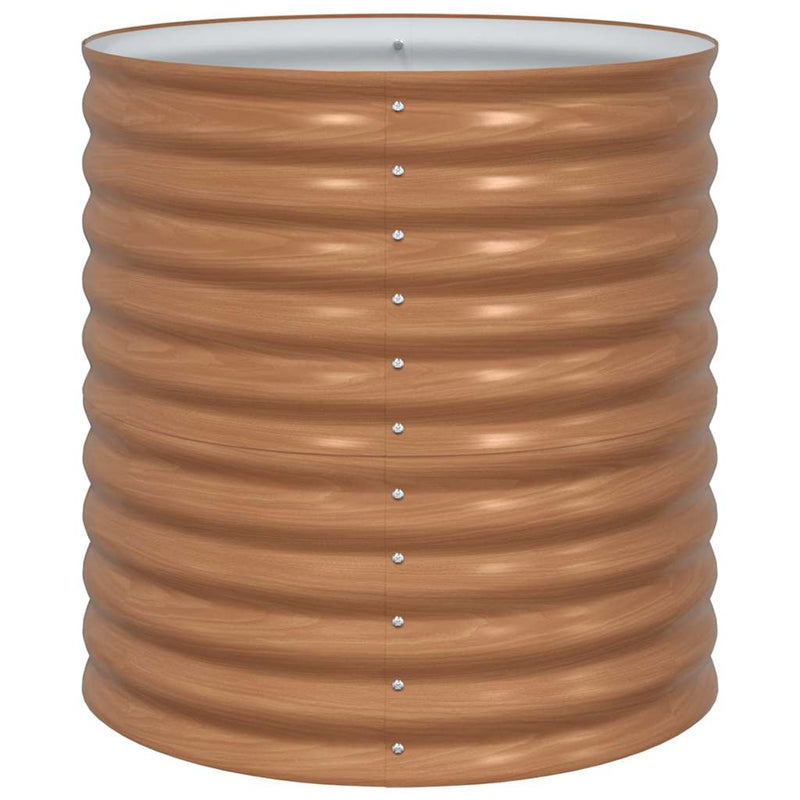 vidaXL Garden Raised Bed Brown 80 x 80 x 81 cm Steel