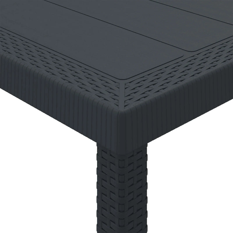 Weather-Resistant Garden Table Anthracite 250 x 100 x 73 cm