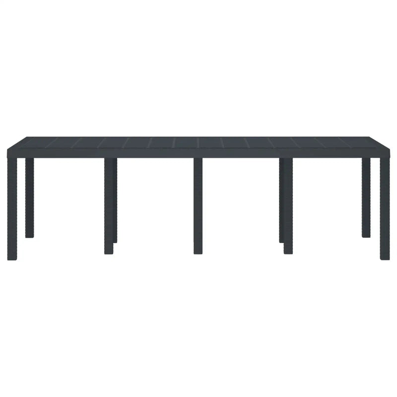 Weather-Resistant Garden Table Anthracite 250 x 100 x 73 cm