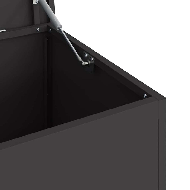 vidaXL Outdoor Storage Box Black 100 x 50,5 x 50 cm Steel