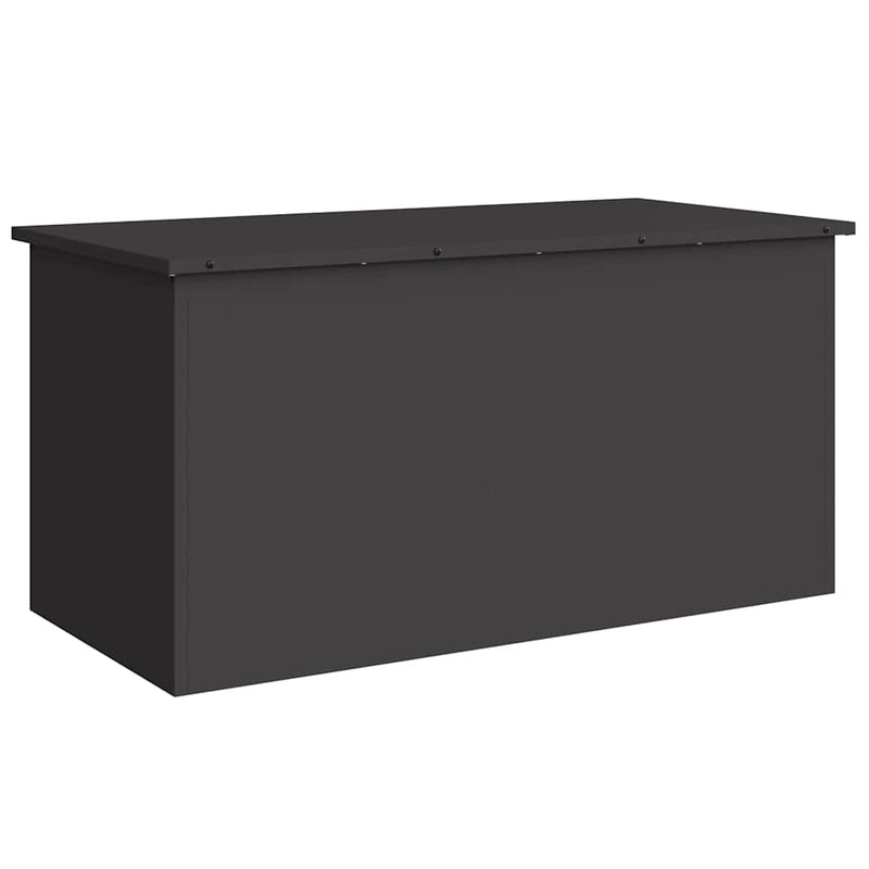 vidaXL Outdoor Storage Box Black 100 x 50,5 x 50 cm Steel