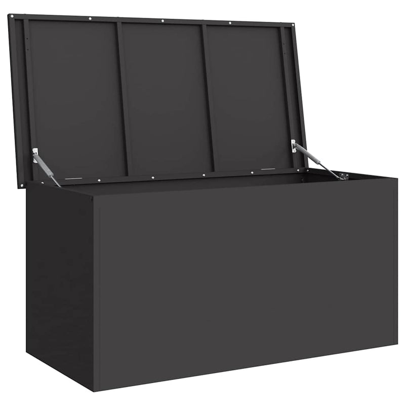 vidaXL Outdoor Storage Box Black 100 x 50,5 x 50 cm Steel