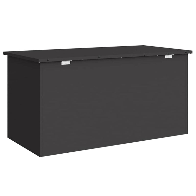 vidaXL Outdoor Storage Box Black 100 x 50,5 x 50 cm Steel