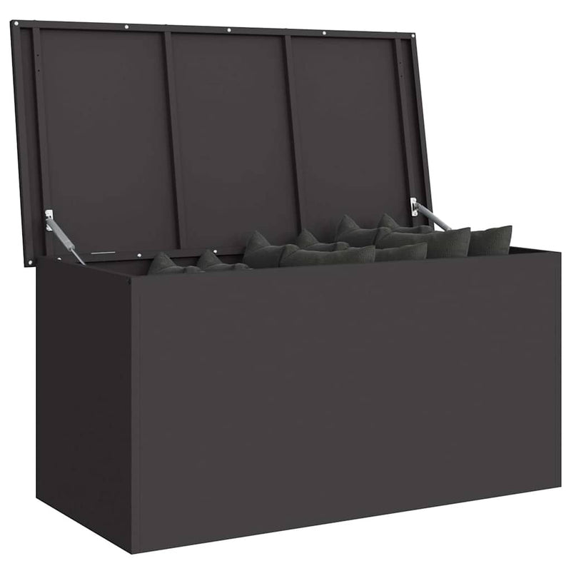 vidaXL Outdoor Storage Box Black 100 x 50,5 x 50 cm Steel