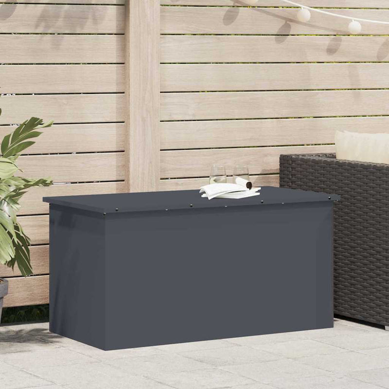 vidaXL Outdoor Storage Box Anthracite 100 x 50,5 x 50 cm Steel