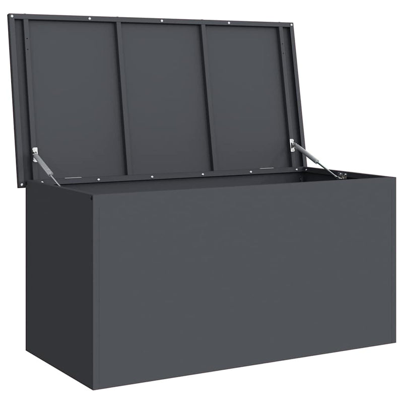 vidaXL Outdoor Storage Box with Storage Anthracite 100 x 50.5 x 50 cm