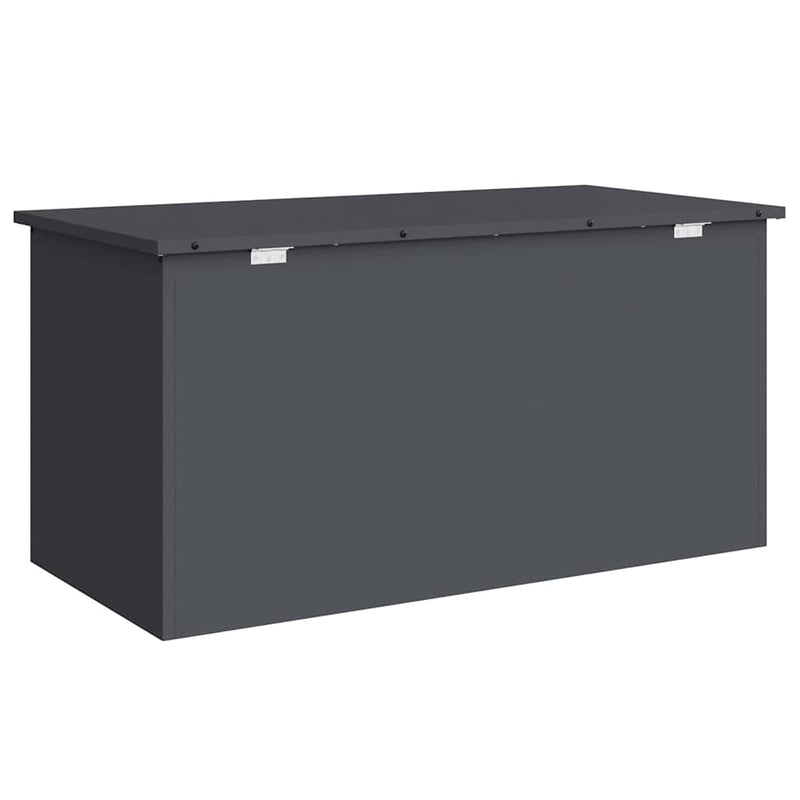 vidaXL Outdoor Storage Box Anthracite 100 x 50,5 x 50 cm Steel