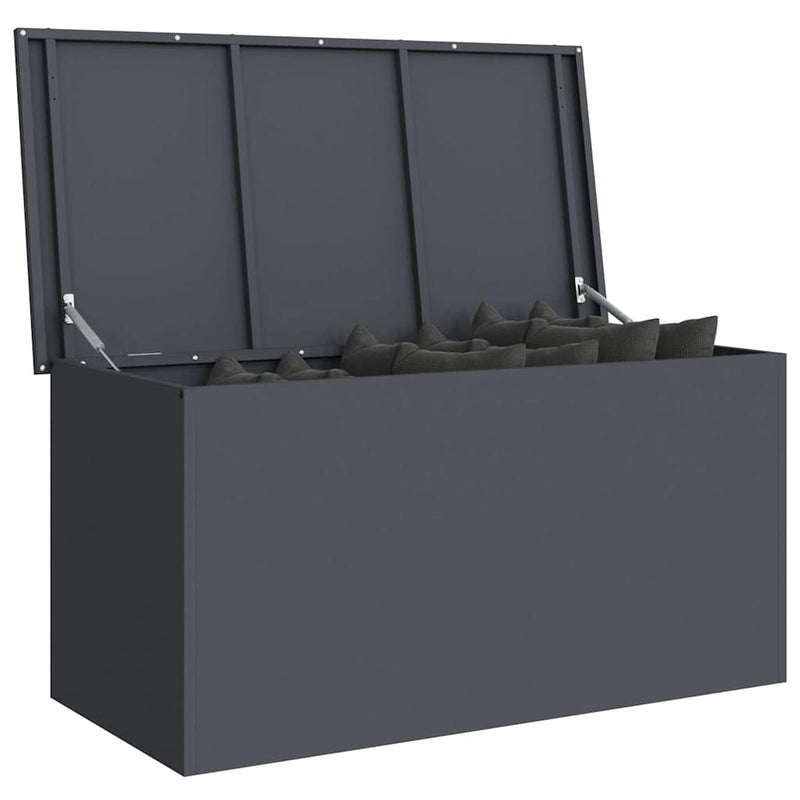 vidaXL Outdoor Storage Box with Storage Anthracite 100 x 50.5 x 50 cm
