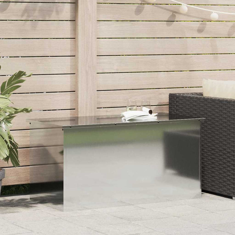 vidaXL Outdoor Storage Box Silver 100 x 50,5 x 50 cm Steel