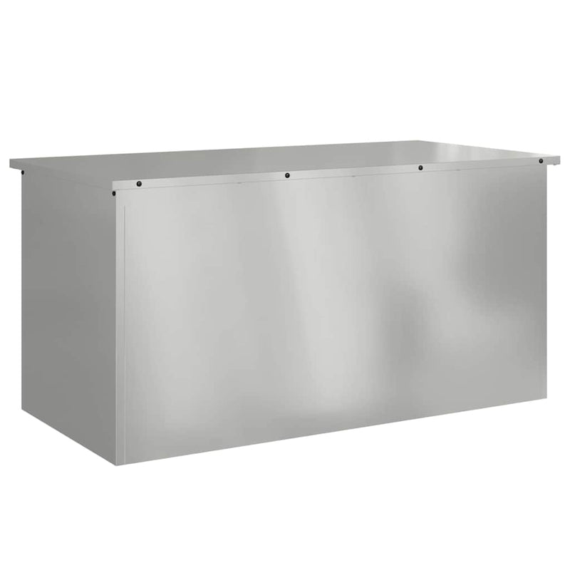 vidaXL Outdoor Storage Box Silver 100 x 50,5 x 50 cm Steel
