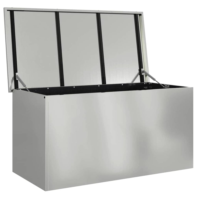 vidaXL Outdoor Storage Box Silver 100 x 50,5 x 50 cm Steel