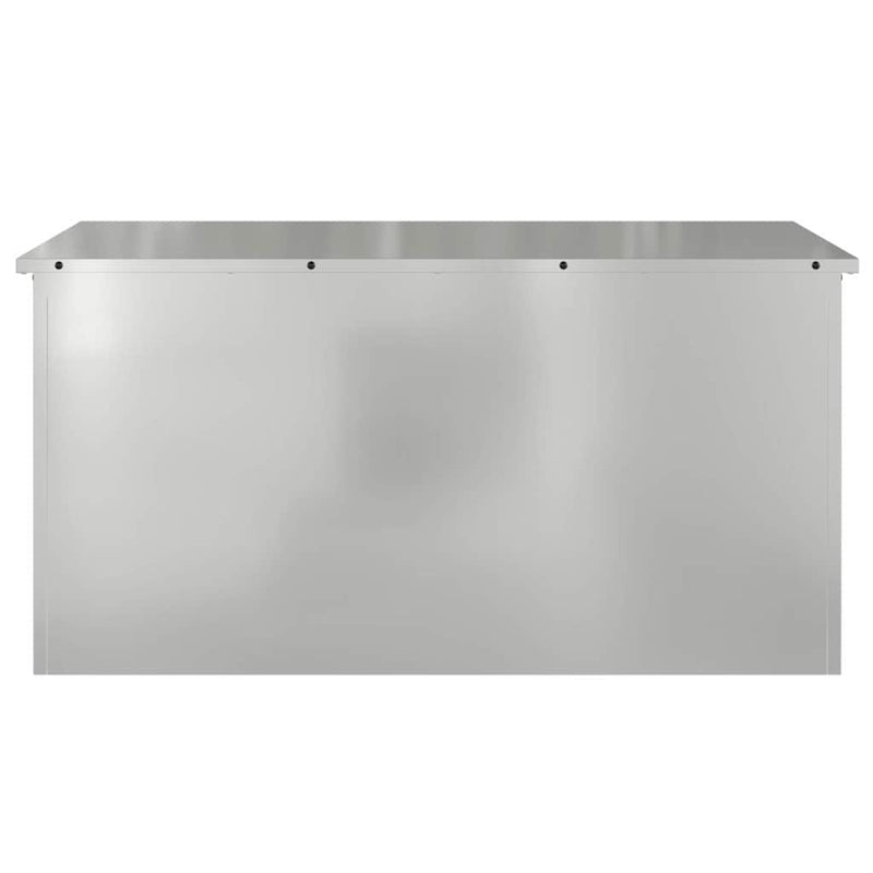 vidaXL Outdoor Storage Box Silver 100 x 50,5 x 50 cm Steel