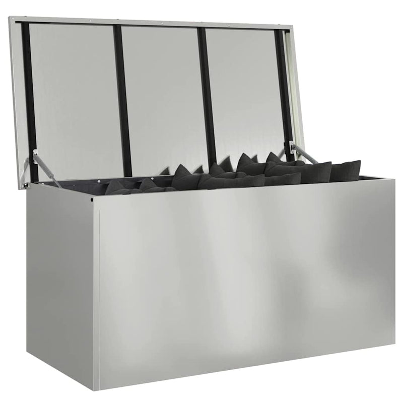 vidaXL Outdoor Storage Box Silver 100 x 50.5 x 50 cm Galvanised steel