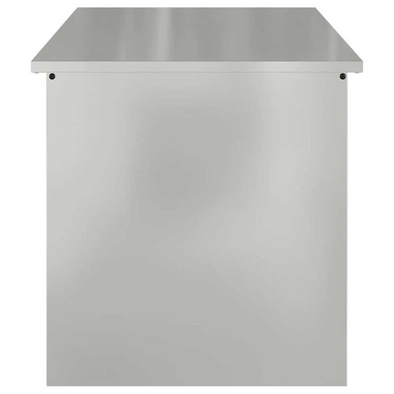 vidaXL Outdoor Storage Box Silver 100 x 50,5 x 50 cm Steel