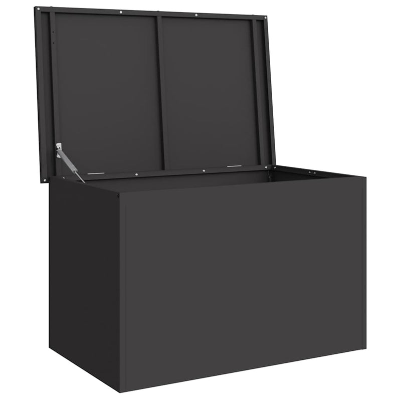 vidaXL Outdoor Storage Box Black 80 x 50,5 x 50 cm Steel