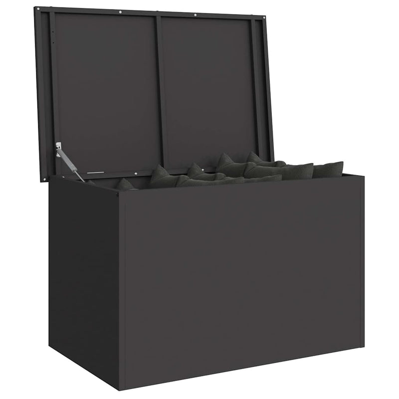 vidaXL Outdoor Storage Box Black 80 x 50.5 x 50 cm Cold-rolled steel