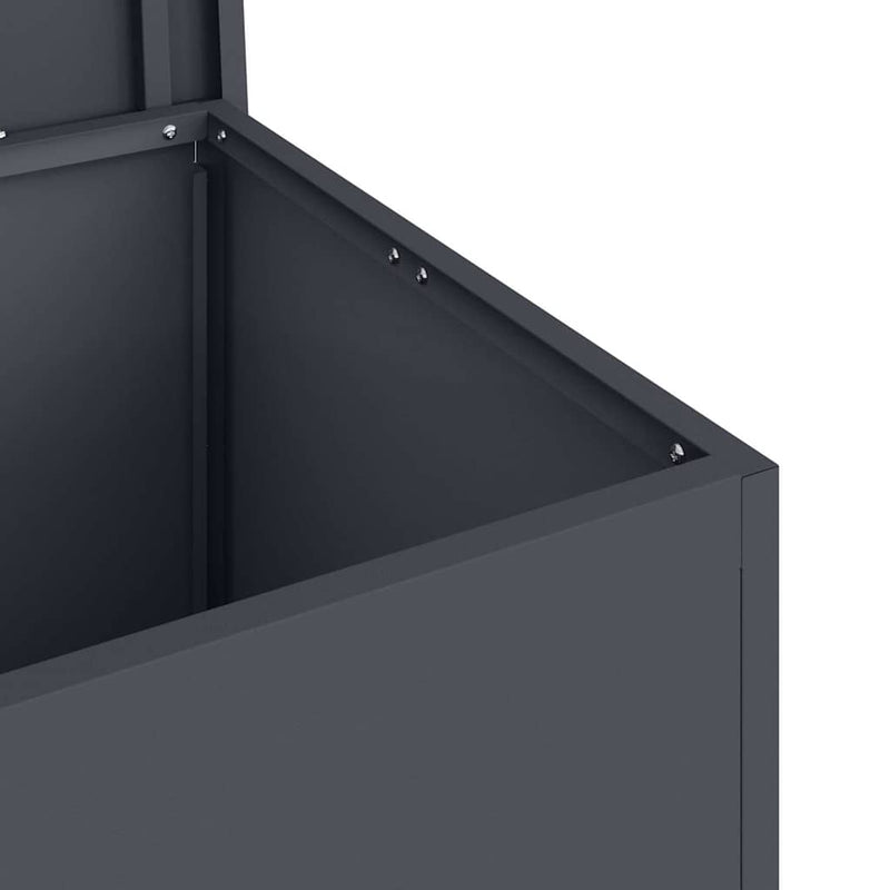 vidaXL Outdoor Storage Box with Storage Anthracite 80 x 50.5 x 50 cm