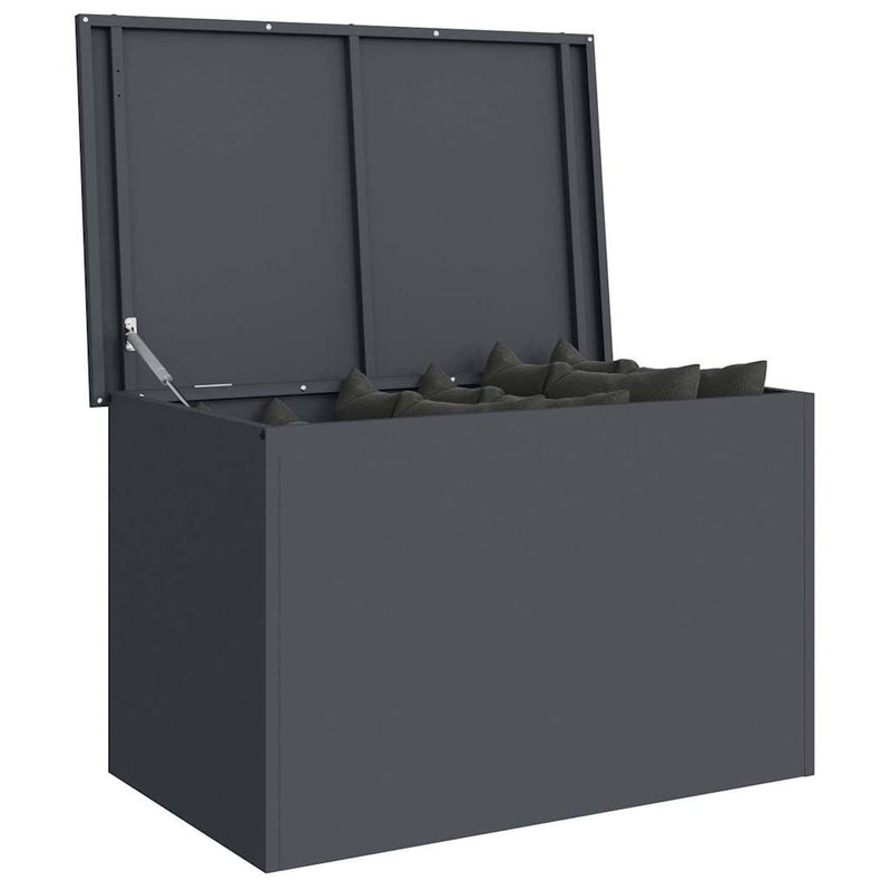 vidaXL Outdoor Storage Box Anthracite 80 x 50,5 x 50 cm Steel