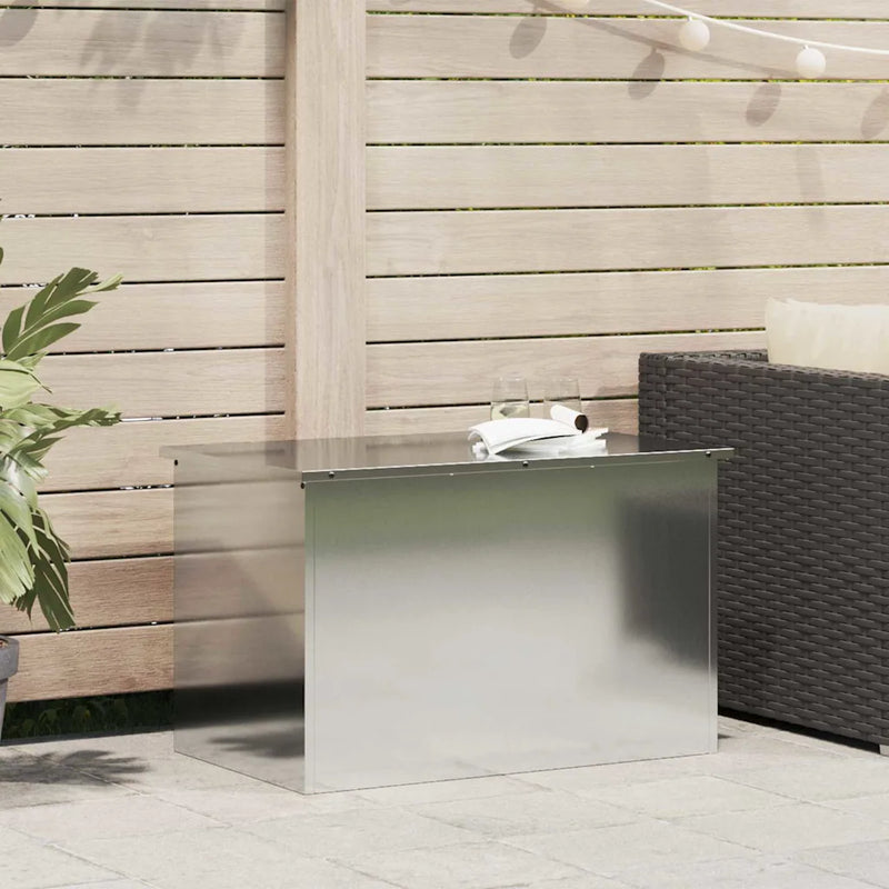 Garden Storage Cushion Box Galvanised Steel 80 x 50,5 x 50 cm