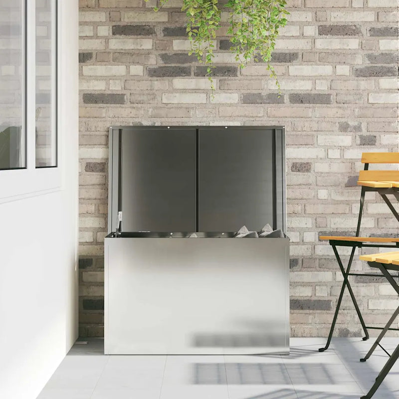 Garden Storage Cushion Box Galvanised Steel 80 x 50,5 x 50 cm