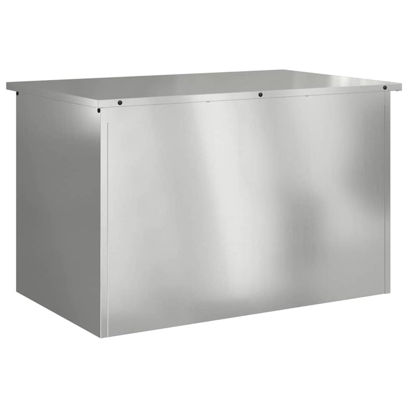 vidaXL Outdoor Storage Box Silver 80 x 50.5 x 50 cm Galvanised steel