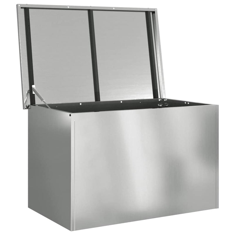 vidaXL Outdoor Storage Box Silver 80 x 50.5 x 50 cm Galvanised steel