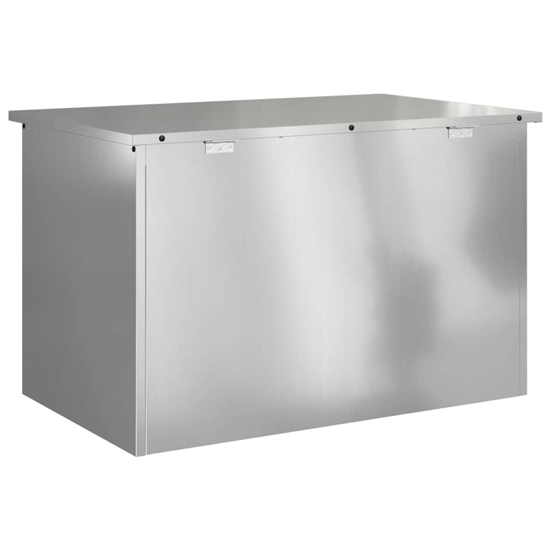 vidaXL Outdoor Storage Box Silver 80 x 50.5 x 50 cm Galvanised steel