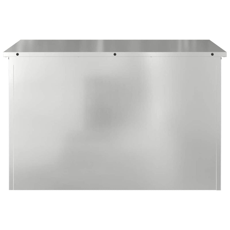 vidaXL Outdoor Storage Box Silver 80 x 50.5 x 50 cm Galvanised steel
