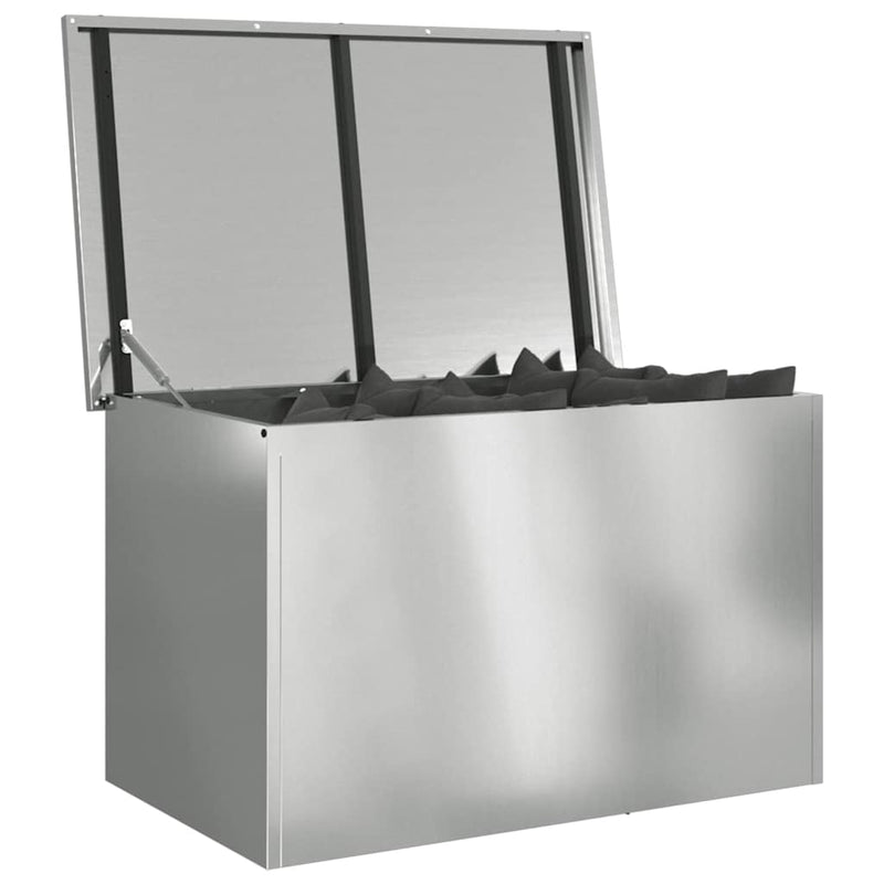 vidaXL Outdoor Storage Box Silver 80 x 50.5 x 50 cm Galvanised steel
