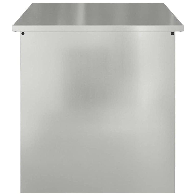 vidaXL Outdoor Storage Box Silver 80 x 50.5 x 50 cm Galvanised steel