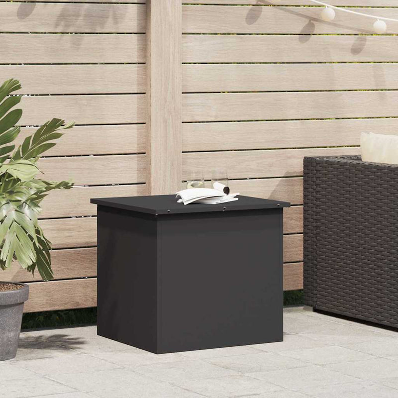 vidaXL Outdoor Storage Box Black 55 x 50.5 x 50 cm Cold-rolled steel