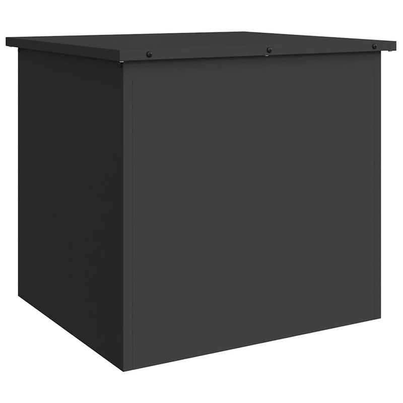 vidaXL Outdoor Storage Box Black 55 x 50.5 x 50 cm Cold-rolled steel