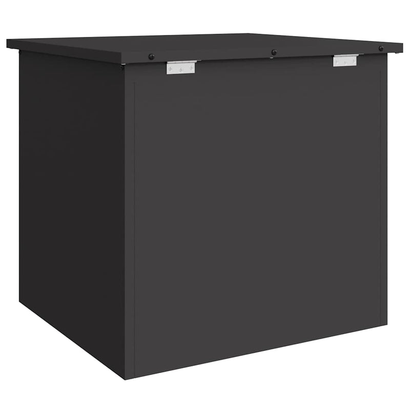 vidaXL Outdoor Storage Box Black 55 x 50.5 x 50 cm Cold-rolled steel