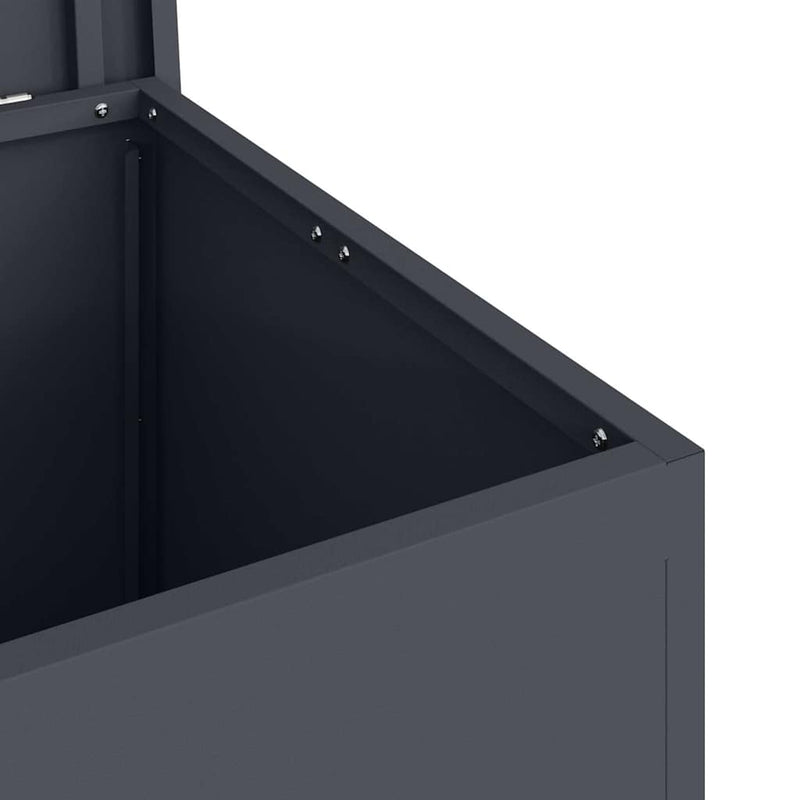 vidaXL Outdoor Storage Box Anthracite 55 x 50,5 x 50 cm Steel