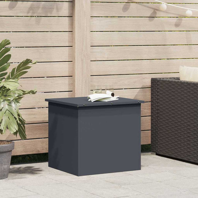 vidaXL Outdoor Storage Box Anthracite 55 x 50,5 x 50 cm Steel