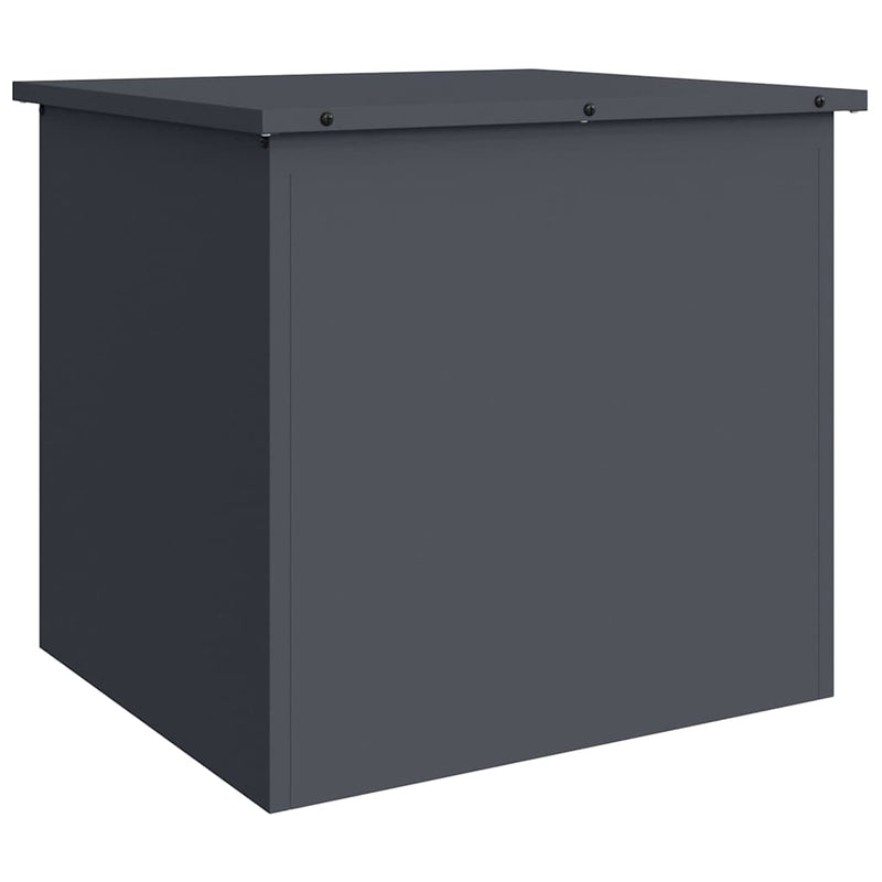 vidaXL Outdoor Storage Box Anthracite 55 x 50,5 x 50 cm Steel