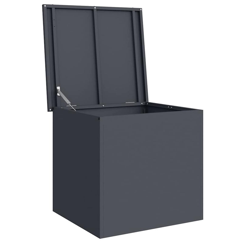 vidaXL Outdoor Storage Box Anthracite 55 x 50,5 x 50 cm Steel