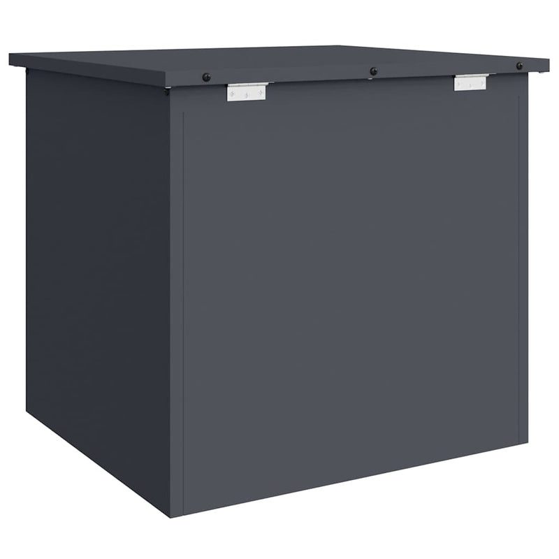 vidaXL Outdoor Storage Box Anthracite 55 x 50,5 x 50 cm Steel
