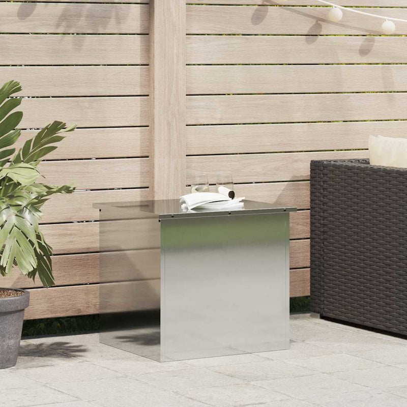 vidaXL Outdoor Storage Box Silver 55 x 50.5 x 50 cm Galvanised steel