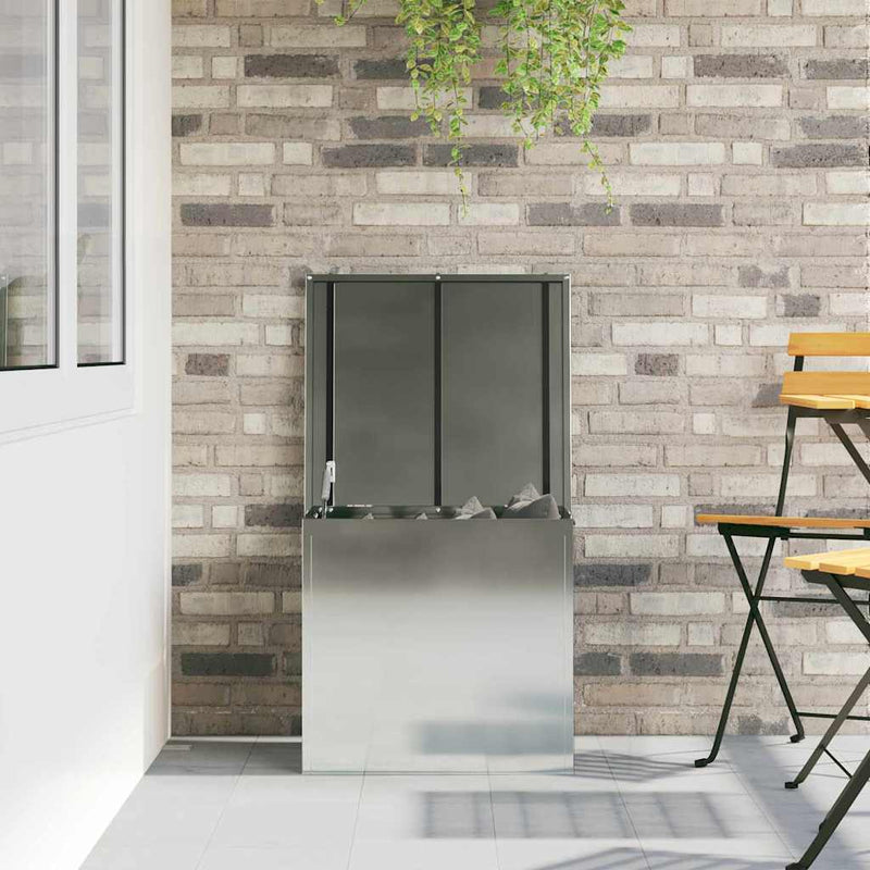 vidaXL Outdoor Storage Box Silver 55 x 50.5 x 50 cm Galvanised steel