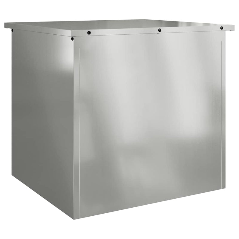 vidaXL Outdoor Storage Box Silver 55 x 50.5 x 50 cm Galvanised steel