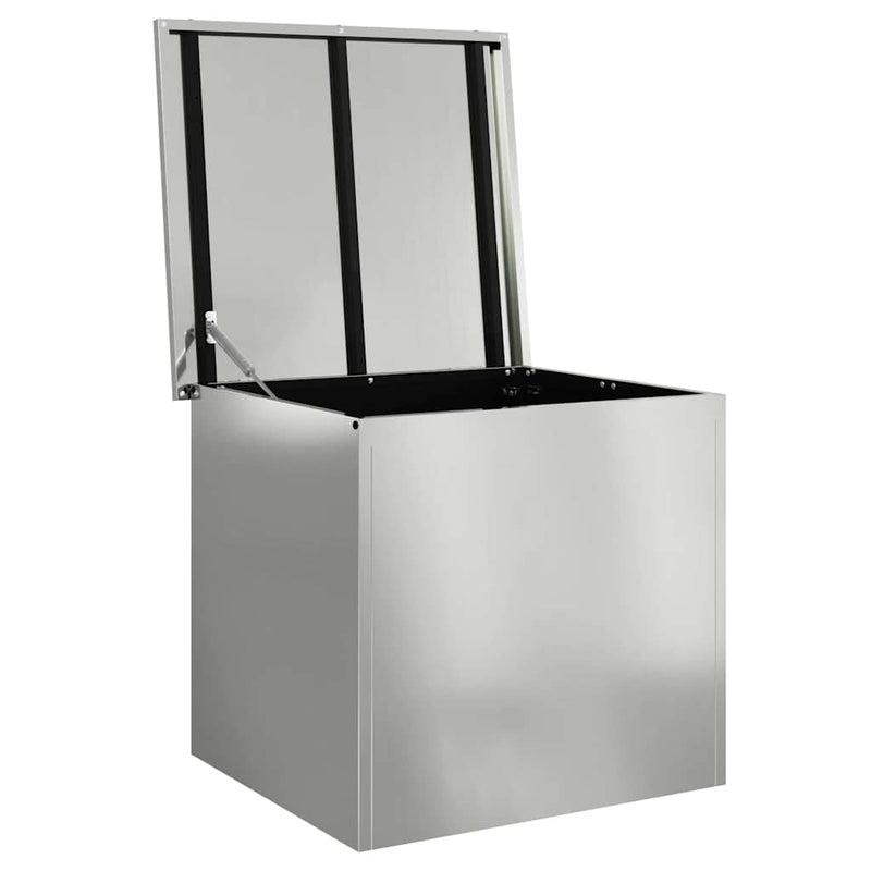 vidaXL Outdoor Storage Box Silver 55 x 50.5 x 50 cm Galvanised steel