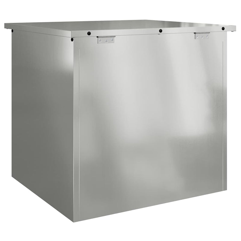 vidaXL Outdoor Storage Box Silver 55 x 50.5 x 50 cm Galvanised steel