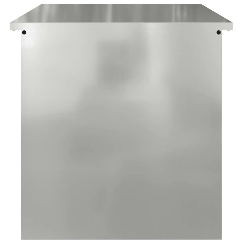 vidaXL Outdoor Storage Box Silver 55 x 50.5 x 50 cm Galvanised steel