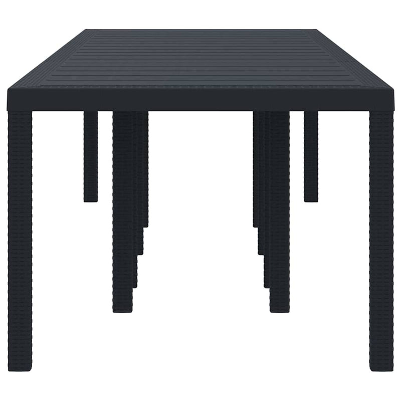 vidaXL Garden Table Anthracite 300 x 100 x 73 cm Poly Rattan