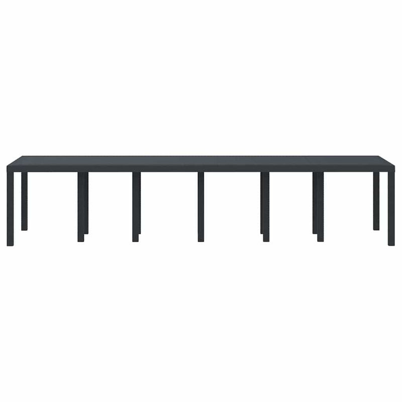 vidaXL Garden Table Anthracite 350 x 100 x 73 cm Poly Rattan