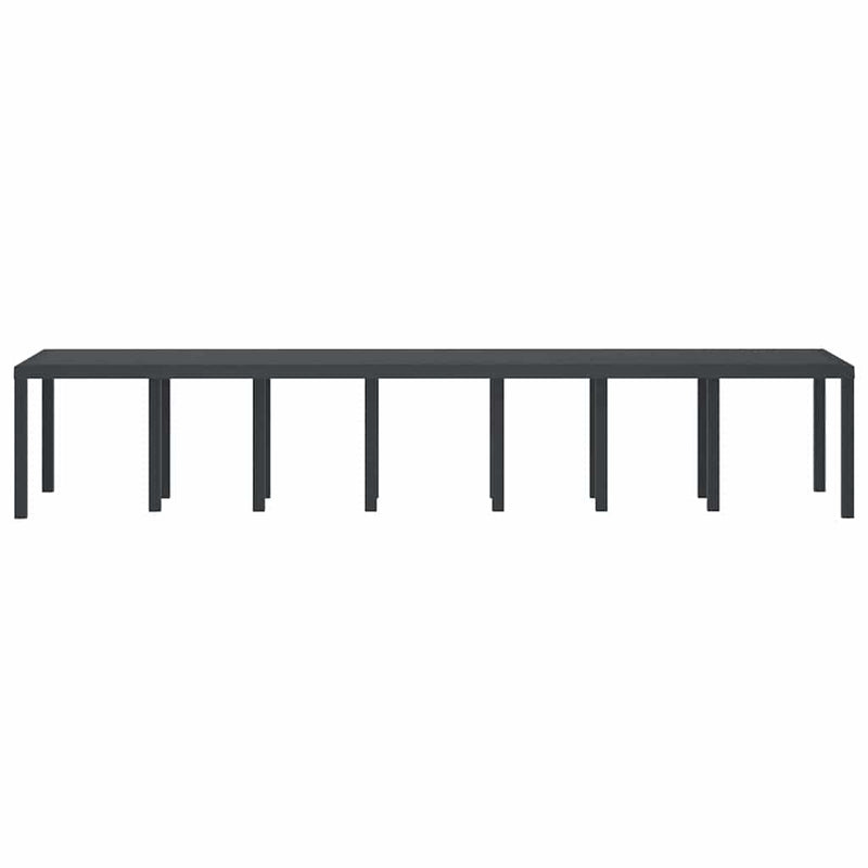 vidaXL Garden Table Anthracite 400 x 100 x 73 cm Poly Rattan