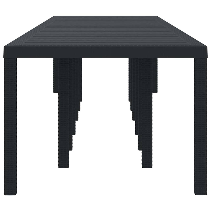 vidaXL Garden Table Anthracite 400 x 100 x 73 cm Poly Rattan