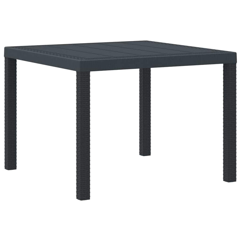 vidaXL Garden Dining Set 3 pcs Anthracite Polt rattan